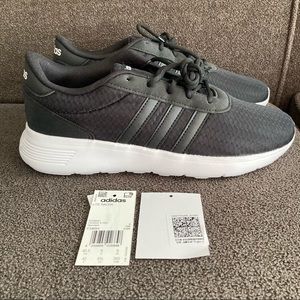 NWT Adidas Lite Racer Sneaker Shoes Size 9.5 Women’s Black F34664 Running